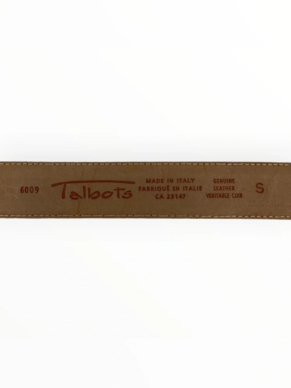 Talbots NWT Genuine Leather Belt Small Chartreuse Gold Buckle Made in Italy